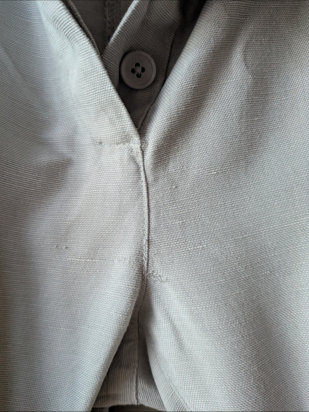 Wilfred Linen Blend Capri Pants Size 6 Light Grey Drawstring Cropped Trousers - Picture 7 of 9
